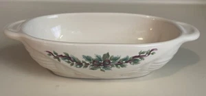 Pfaltzgraff Ribbons “ Holly Joy” Small Serving Dish 6” - Picture 1 of 8
