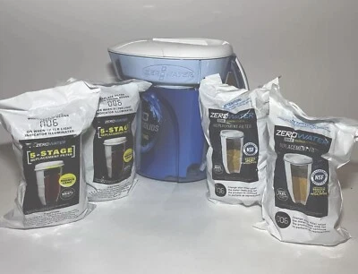 5 Zero Water ZR-006 Replacement Filters and Pitcher New - Image 1 of 4
