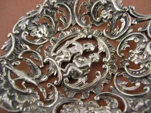 Aufwendiger englischer Silber AFFENLÖFFEL Figurenschale Vogelgesichter Paar London 1890 - Bild 1 von 10