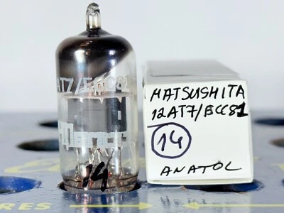Matsushita 12AT7 ECC81 etiqueta El-Menco testado como tubo balanceado NOS - Imagem 1 de 4