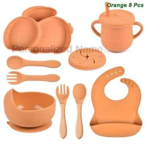 Rabbit Divided Plate Set Baby Feeding Dishes Bowl Plate Spoon Fork Sippy Cup - Picture 1 of 30