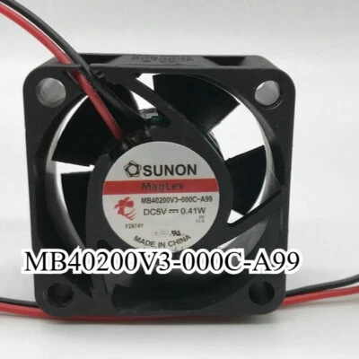 1PCS SUNON MB40200V3-000C-A99 5V 0.41W silent cooling fan 4020 40mm 2pin - Image 1 of 3