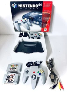 Consola Nintendo 64 N64 con 2 mandos + Mario Kart 64 y GoldenEye 007 | CAJA ORIGINAL - Imagen 1 de 20