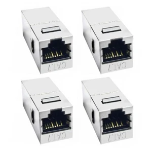4Pcs RJ45 Cat7 Shielded Inline Couplers Cat7 Female to Female Keystone 8P8C Cat7 - Afbeelding 1 van 7