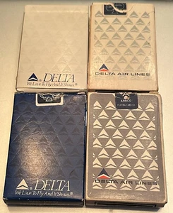 4 Complete Decks vintage Playing Cards Delta Air Lines - Picture 1 of 1