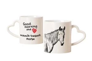Caballo del desierto del Namib taza con caballo buenos días corazón Art-Dog - Imagen 1 de 7