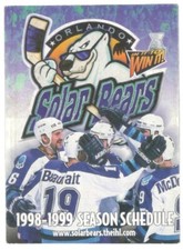 1998-99 Orlando Solar Bears IHL Hockey Schedule !!! Southwest Airlines