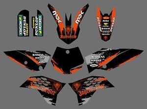 Graphics Kit Backgrounds Decals For KTM 65 SX 2009 2010 2011 2012 2013 2014 2015