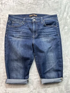Joes Jeans Womens Sz 31 Designer Jeans Blue Cut Off Jeans Short Stretch Skinny - Picture 1 of 10