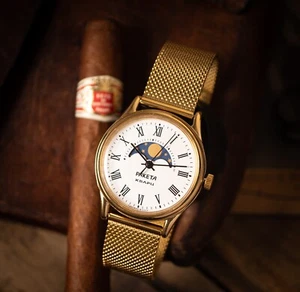 Calendario lunar, reloj soviético Raketa, reloj vintage de cuarzo, reloj de la URSS - Imagen 1 de 5