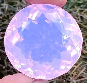 Piedra preciosa suelta de corte redondo etíope transparente bicolor de 140 quilates con certificación de ópalo - Imagen 1 de 14
