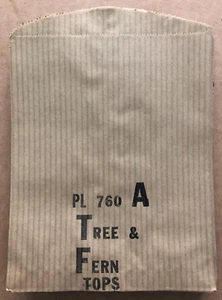 #4 Vintage MARX PLAYSET Paper Bag PL-760-A TREE & FERN Tops New-Old Stock NOS - Picture 1 of 4
