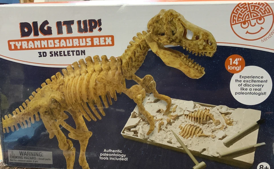 MindWare Dig It Up Tyrannosaurus Rex 3D Skeleton 14" Long.