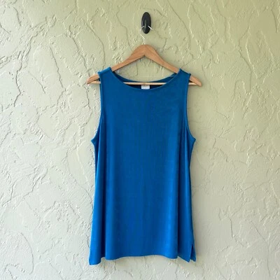 Top Chico's Travelers Collection para mujer talla 2 turquesa grande sin mangas nuevo sin etiquetas Foto 1 de 4