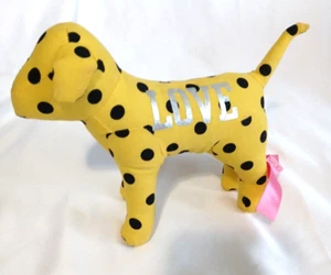 "Victoria Secret rosa 8"" cachorro perro amarillo y negro lunares peluche animal de peluche" - Imagen 1 de 14