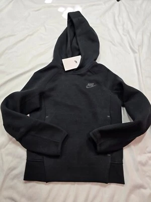 Nike Sportswear Tech Fleece Hoodie Kids S Black Pullover Sweatshirt FD3291-010 N - Image 1 of 4