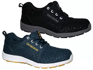 MENS LACE-UP STEEL TOE-CAP SAFETY TRAINER SIZES 6-13 - Picture 1 of 1