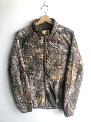 Realtree Camo Camouflage Zip Up Hunting Puffer Lightweight Jacket Youth Large - Image 1 of 4