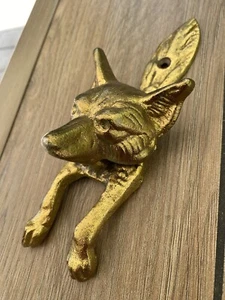 Llamador de puerta de latón vintage/antiguo - diseño zorro + ENVÍO RÁPIDO - Imagen 1 de 9