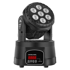 7 LED Zoom RGBW Moving Head Stage Light DMX Beam Wash Lighting Wedding Disco Bar - Picture 1 of 10
