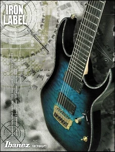 2013 Ibanez RG Iron Label 7-string guitar advertisement 8 x 11 ad print - Picture 1 of 3