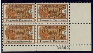 ALLY'S US Plate Block Scott #1501 8c Electronics - Transistors [4] MNH [STK] - Picture 1 of 1