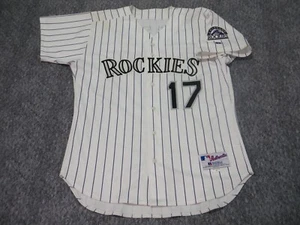 Autographed Todd Helton Russel Jersey Adult Size 48 Colorado Rockies - Picture 1 of 9