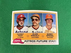 1981 Topps #82 Danny Heep Alan Knicely Bobby Sprowl RC Rookie Houston Astros