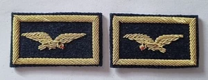 COPPIA PASSANTE TRAVETTE PILOTA AERONAUTICA MILITARE ITALIANA IN CANOTTIGLIA - Foto 1 di 2