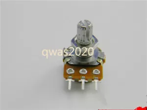 1PCS B10K Ohm Linear Taper Rotary Potentiometer Panel 15mm Shaft Nut Washers - Picture 1 of 3