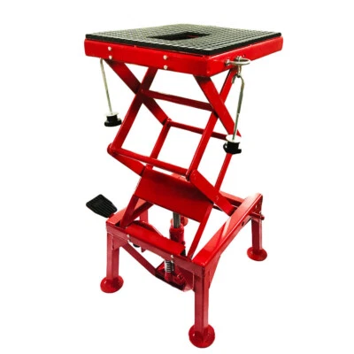 Motorcycle Center Scissor Lift Jack Hoist Stand Dirt Bikes 300LB Platform Center - Image 1 of 4