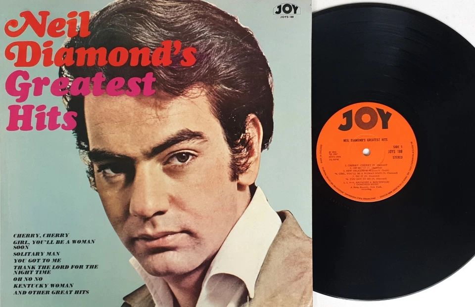 Neil Diamond – Neil Diamond's Greatest Hits Vinyl LP Joy Records UK – JOYS 188 - Image 1 of 3