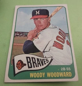 1965 Woody Woodward Topps MLB Baseball Card #487 Milwaukee Braves EX-MINT - Picture 1 of 2