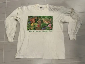 Vintage 90s Human-i-Tees Long Sleeve T Shirt Rainforest Wildlife Size XL - Picture 1 of 4