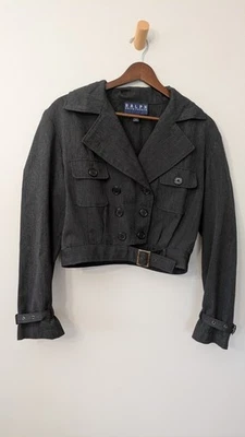 Vintage Ralph Lauren Womens Wool Jacket Union Made USA Cropped Military 1980s - Image 1 of 4