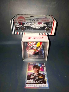 F1 YUKI TSUNODA SIGNED 2025 HELMET CAR TOPPS CARD JAPANESE GP RED BULL FORMULA 1 - Picture 1 of 1