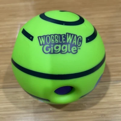 Wobble Wag Giggle Ball brinquedo interativo para cães sons divertidos como visto na TV caixa aberta - Imagem 1 de 3