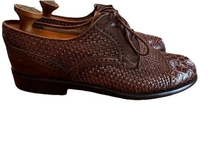 Vintage Mezlan Krokodil Schuhe Herren Größe 8,5 Derby Hergestellt in Spanien Echt Krokodil - Bild 1 von 9