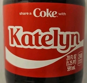 Comparte una Coca-Cola con Katelyn 2025 Personalizada Edición Limitada Botella Coca-Cola - Imagen 1 de 4