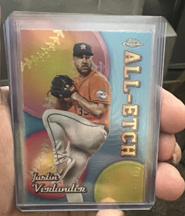2024 Topps Justin Verlander #CAE-12 2024 Topps Chrome - Chrome All-Etch - Image 1 of 1