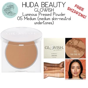 HUDA BEAUTY Glowish Luminous Pressed Powder 05 MEDIUM - Picture 1 of 5