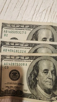 1996 Serial Starting With A  100 Dollar Bill Price Is For 1 - Image 1 of 4