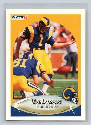 Mike Lansford 1990 Fleer #41 St. Louis Rams - Image 1 of 2