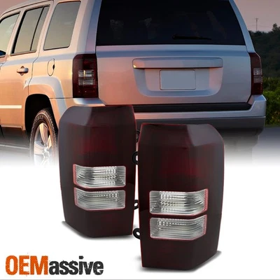 Fits 08-17 Jeep Patriot Dark Red Tail Lights Repalcement Driver+Passenger Pair - Изображение 1 из 4