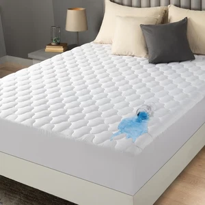 Waterproof Mattress Protector, Full Mattress Pad, Quilted Fitted Cover Stretc... - Picture 1 of 8