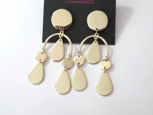 CATHERINE MALANDRINO GOLD CHANDELIER EARRINGS - Picture 1 of 1