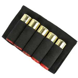 Tactical 5 Round Shotgun Butt Stock 12/20GA Shell Holder Ammo Pouch Carrier - Picture 1 of 8