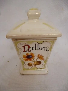 Ludwig Wessel Bonn Jugendstil Vorratsdose Nelken Roccaien üppige gelbe Blüten - Picture 1 of 9