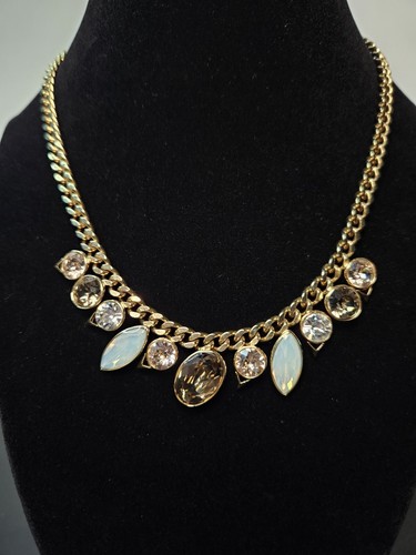 Collana Vintage Cristalli Swarovski Givenchy Tono Oro