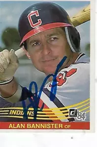 ALAN BANNISGER SIGNIERT 1984 DONRUSS #154 - CLEVELAND INDIANER - Bild 1 von 1